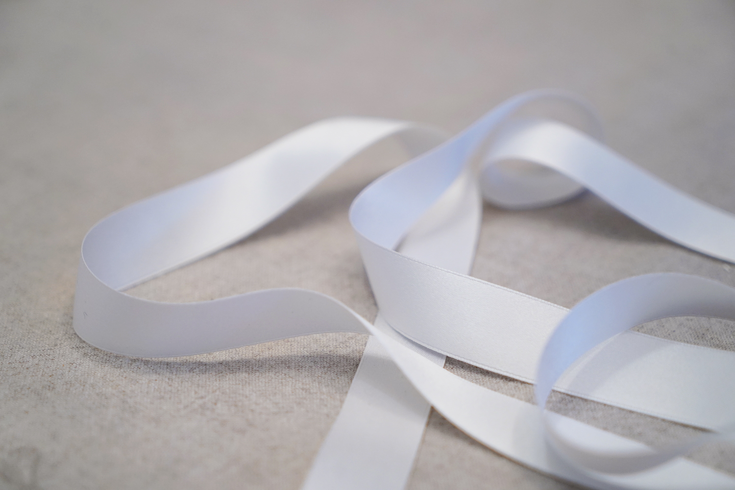 white satin ribbon