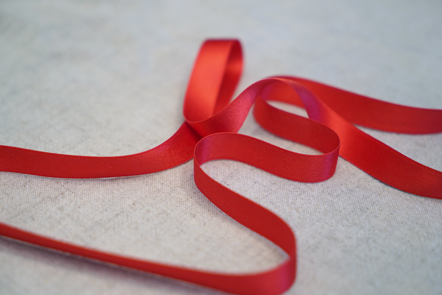 Silk Ribbon 7mm Red x 10 Meters No. 539