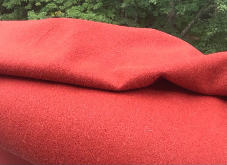 Red Wool Broadcloth - Renaissance Fabrics