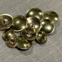 Domed Brass Buttons with Rim