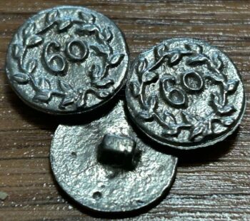 Set of 20, 60th Regiment of Foot "Royal Americans" 5/8” Pewter Button - Image 3