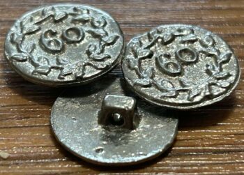 Set of 20, 60th Regiment of Foot "Royal Americans" 5/8” Pewter Button